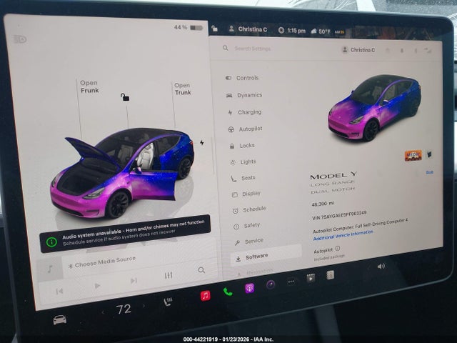 Продажа на аукционе авто 2023 Tesla Model Y, vin: 7SAYGAEE5PF903249, номер лота: 44221919