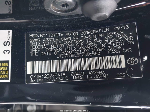 JTDZN3EU5E3306588 Toyota Prius V Three