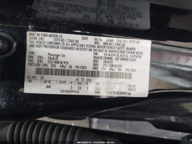 1FADP3L92GL347658 Ford FOCUS ST