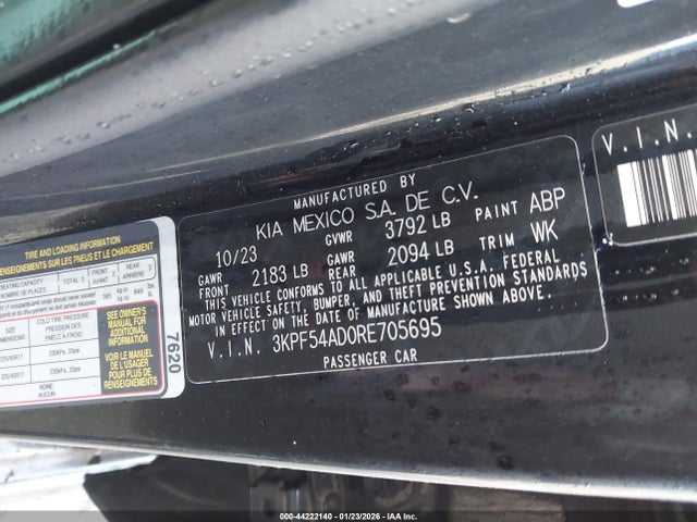 3KPF54AD0RE705695 KIA Forte Gt-line