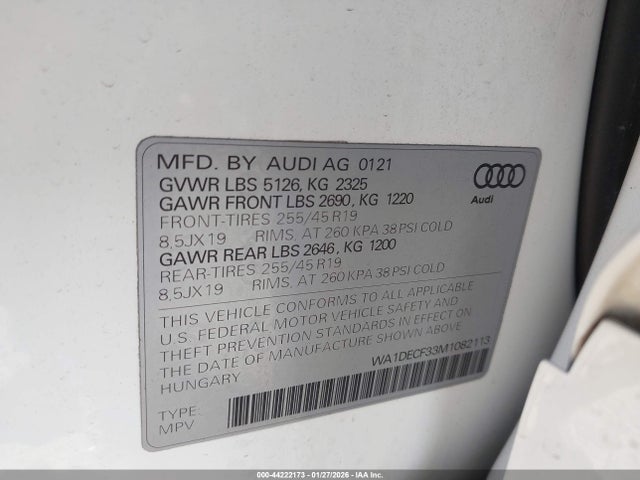 2021 AUDI Q3 WA1DECF33M1082113 Photo 8