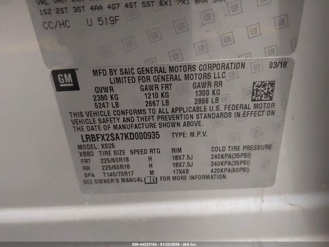 Buick Envision Awd Essence 2019 LRBFX2SA7KD000935 Image 9