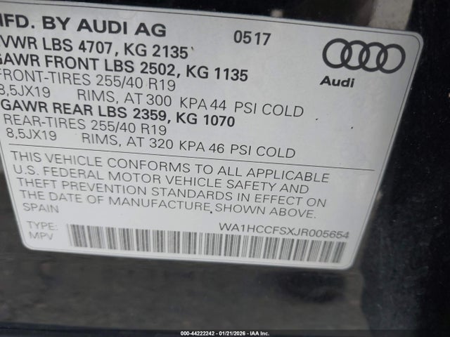 2018 AUDI Q3 WA1HCCFSXJR005654 Photo 8