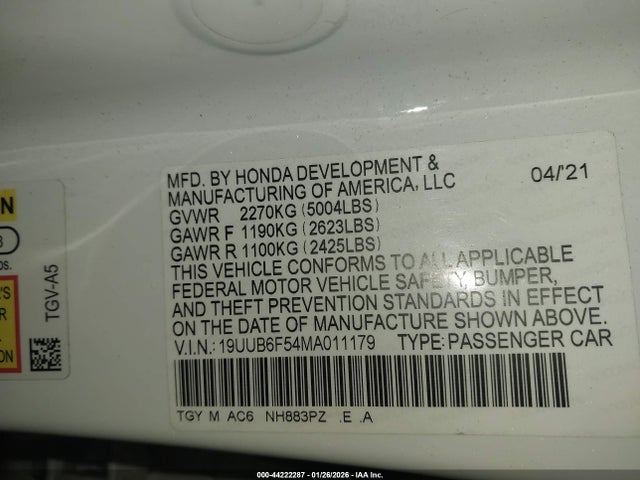 2021 ACURA TLX 19UUB6F54MA011179 Photo 8