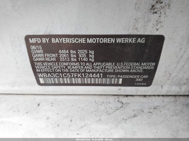 2015 BMW 328I WBA3C1C57FK124441 Photo 8