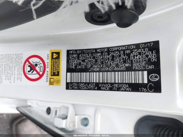 JTHBW1GG9H2146685 Lexus ES 300H