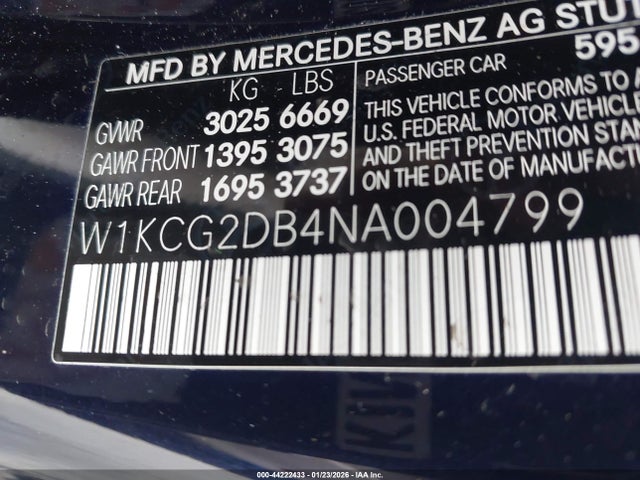 2022 MERCEDES-BENZ EQS 450+ W1KCG2DB4NA004799 Photo 8