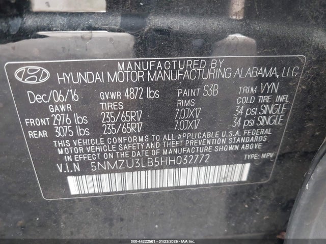 5NMZU3LB5HH032772 Hyundai Santa Fe Sport 2.4l