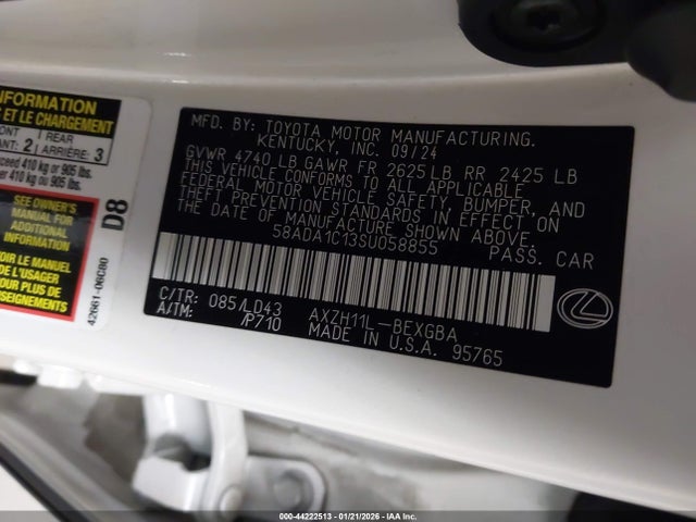 58ADA1C13SU058855 Lexus ES 300H