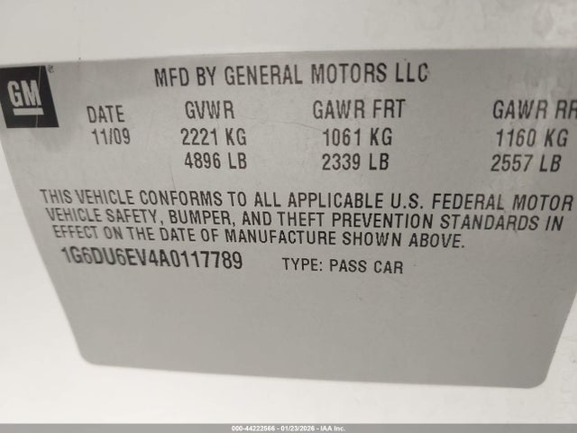 2010 CADILLAC STS 1G6DU6EV4A0117789 Photo 8