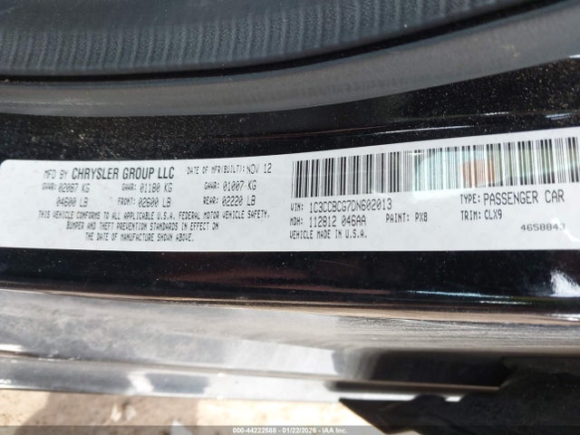 Aukcja sprzedaży 2013 Chrysler 200 Limited, vin: 1C3CCBCG7DN602013, numer aukcji: 44222588