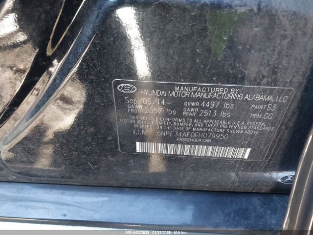 2015 HYUNDAI SONATA 5NPE34AF0FH079950 Photo 8