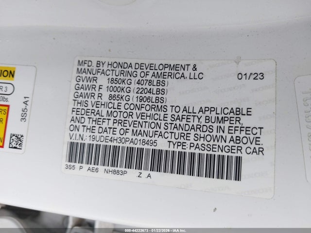 19UDE4H30PA018495 Acura Integra A-spec