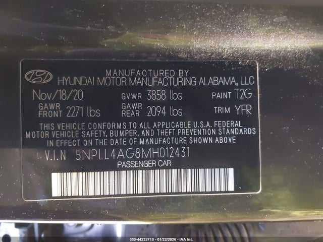Hyundai ELANTRA SE 2021 5NPLL4AG8MH012431 Image 9