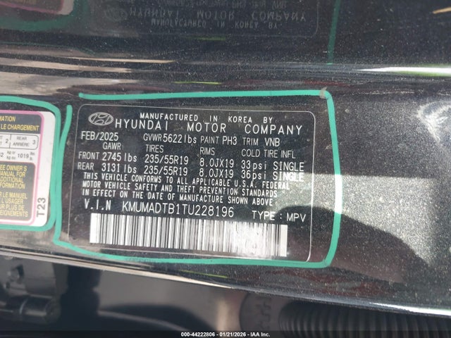 KMUMADTB1TU228196 Genesis Gv70 2.5t Select