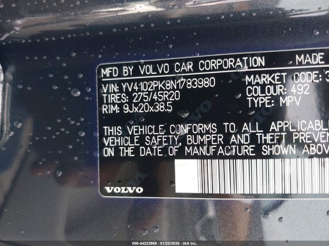 YV4102PK8N1783980 Volvo Xc90 T5 Momentum 7 Passenger