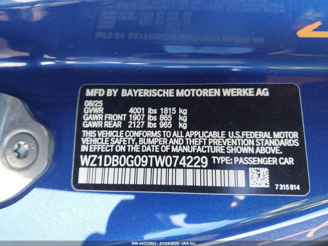 WZ1DB0G09TW074229 Toyota Gr Supra 3.0 Premium