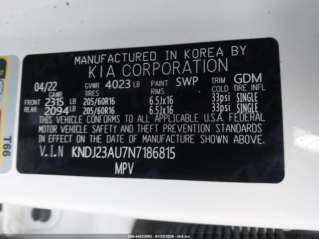 KNDJ23AU7N7186815 KIA SOUL LX