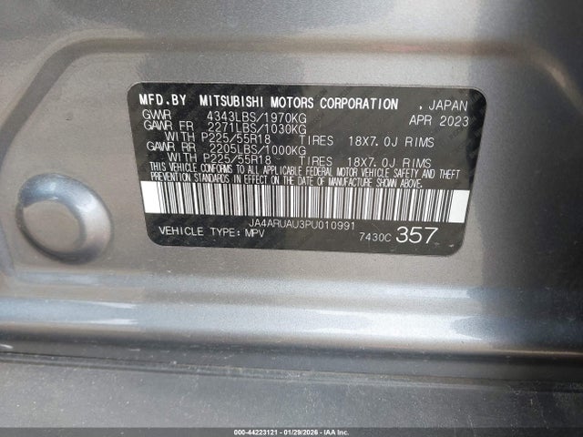 2023 MITSUBISHI OUTLANDER SPORT JA4ARUAU3PU010991 Photo 8