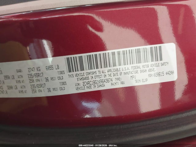 2019 CHRYSLER PACIFICA 2C4RC1BG1KR643674 Photo 8