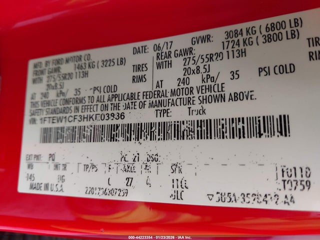 Ford F-150 Xlt 2017 1FTEW1CF3HKE03836 Image 9