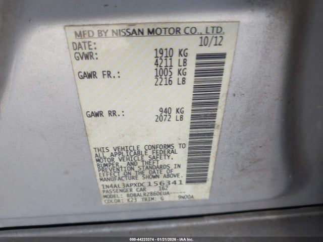 2013 NISSAN ALTIMA 1N4AL3APXDC156341 Photo 8