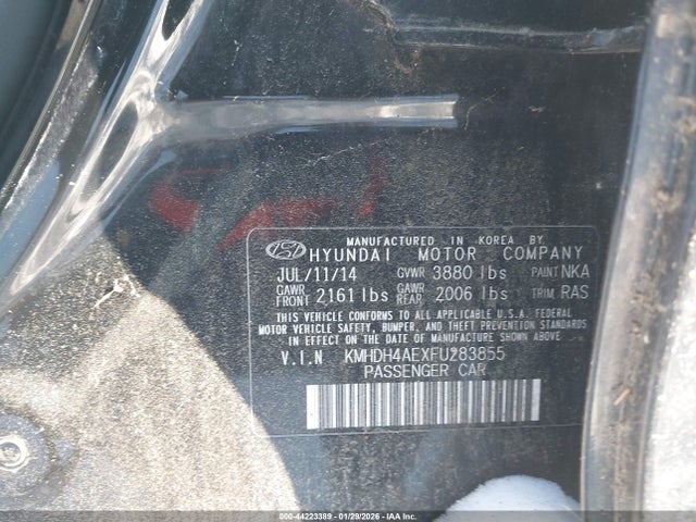 Hyundai ELANTRA SE 2015 KMHDH4AEXFU283855 Image 9