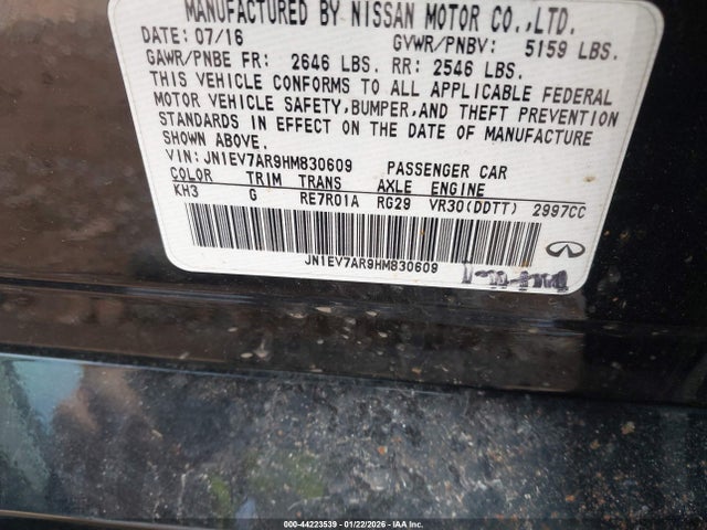 JN1EV7AR9HM830609 Infiniti Q50 3.0t Sport