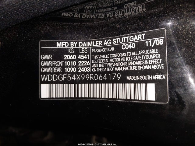 Продаж на аукціоні авто 2009 Mercedes-benz C 300 Luxury/sport, vin: WDDGF54X99R064179, номер лоту: 44223563
