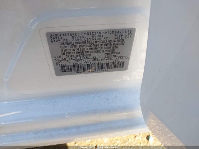 3N1AB7AP8JY345631 Nissan SENTRA SV