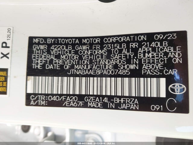 2023 TOYOTA GR COROLLA JTNABAAE8PA007485 Photo 8