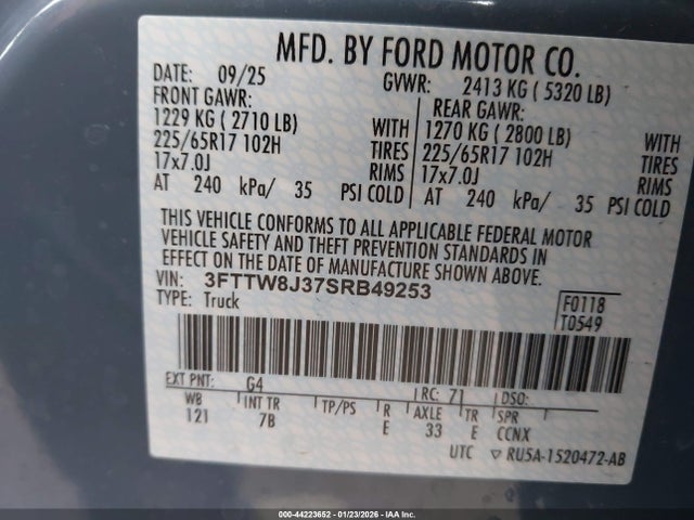 Ford Maverick Xlt 2025 3FTTW8J37SRB49253 Image 9