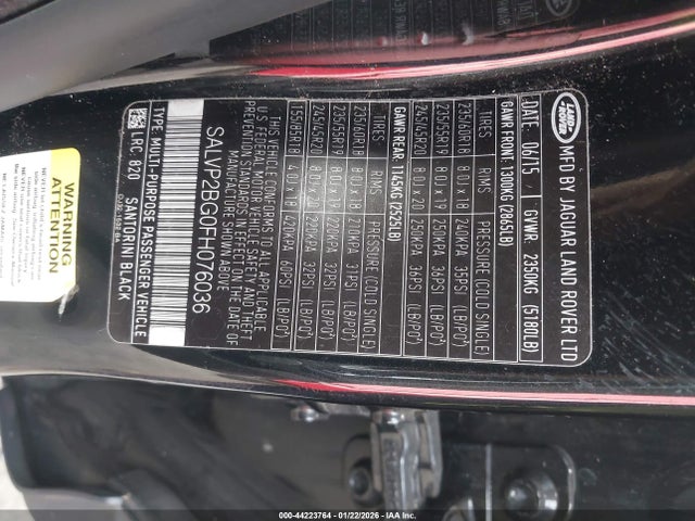 Land Rover RANGE ROVE 2015 SALVP2BG0FH076036 Image 22