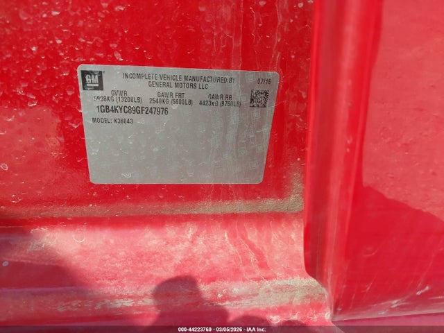 1GB4KYC89GF247976 Chevrolet Silverado 3500hd Chassis Wt