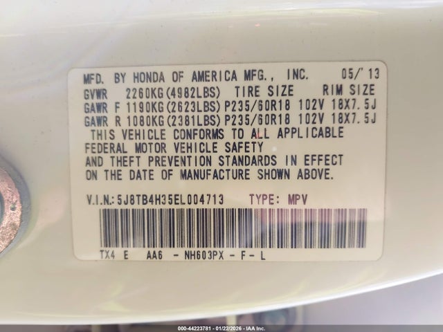 2014 ACURA RDX 5J8TB4H35EL004713 Photo 8