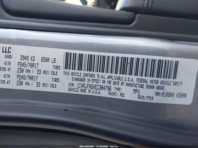 2014 JEEP GRAND CHEROKEE 1C4RJFAGXEC384796 Photo 8