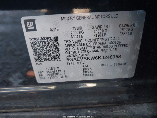 5GAEVBKW6KJ246358 Buick Enclave Awd Premium