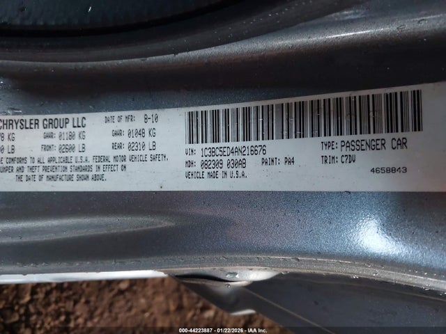 2010 CHRYSLER SEBRING 1C3BC5ED4AN216676 Photo 8