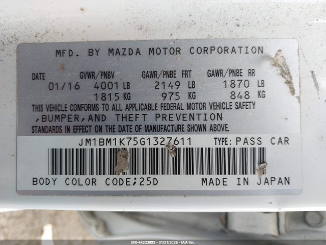 2016 MAZDA MAZDA3 JM1BM1K75G1327611 Photo 8