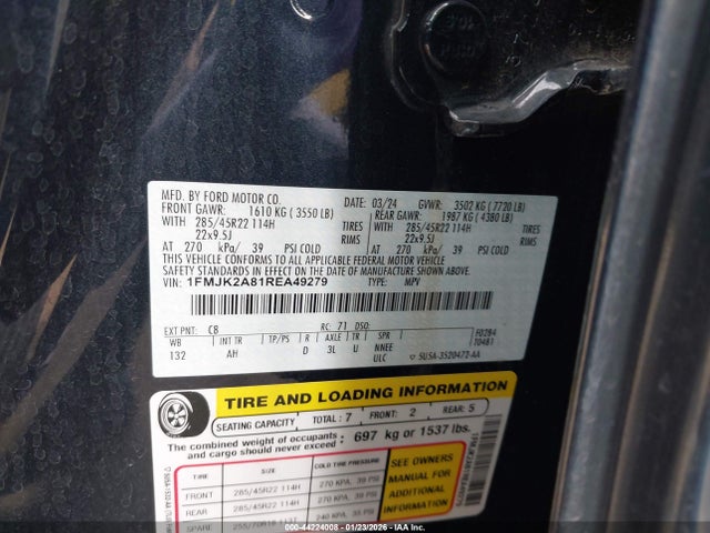 1FMJK2A81REA49279 Ford Expedition Limited Max