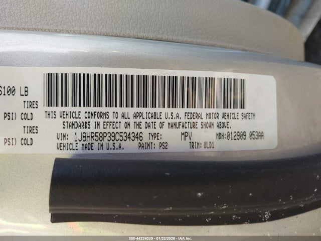 2009 JEEP GRAND CHEROKEE 1J8HR58P39C534346 Photo 8