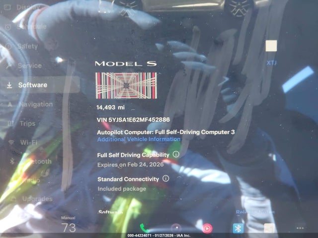 Продаж на аукціоні авто 2021 Tesla Model S Plaid Tri Motor All-wheel Drive, vin: 5YJSA1E62MF452886, номер лоту: 44224071