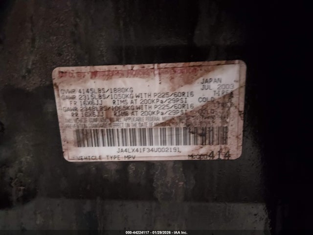 2004 MITSUBISHI OUTLANDER JA4LX41F34U002191 Photo 8