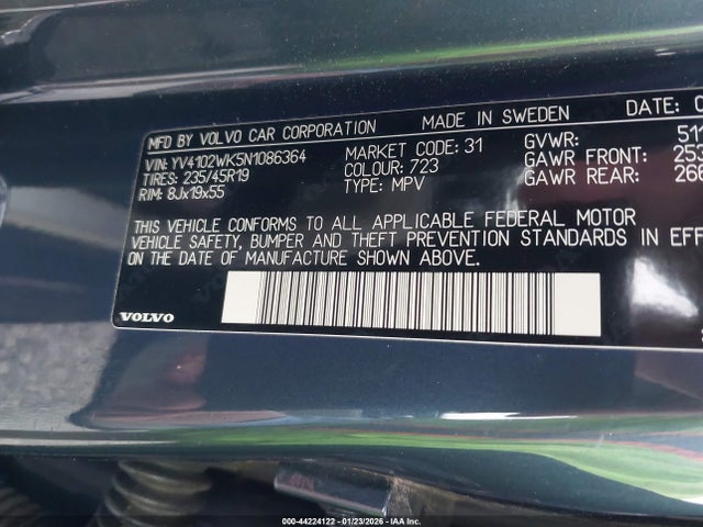 2022 VOLVO V60 CROSS COUNTRY YV4102WK5N1086364 Photo 8