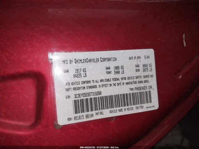 Aukcja sprzedaży 2005 Chrysler Pt Cruiser Touring, vin: 3C3EY55E65T316260, numer aukcji: 44224128