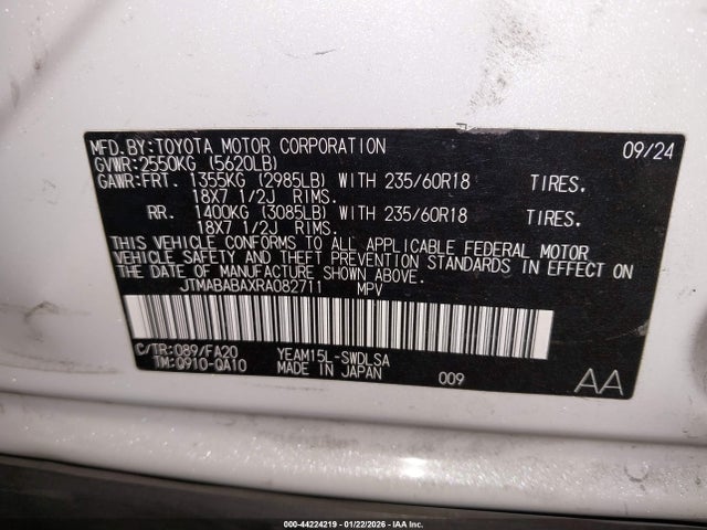 JTMABABAXRA082711 Subaru Solterra Premium