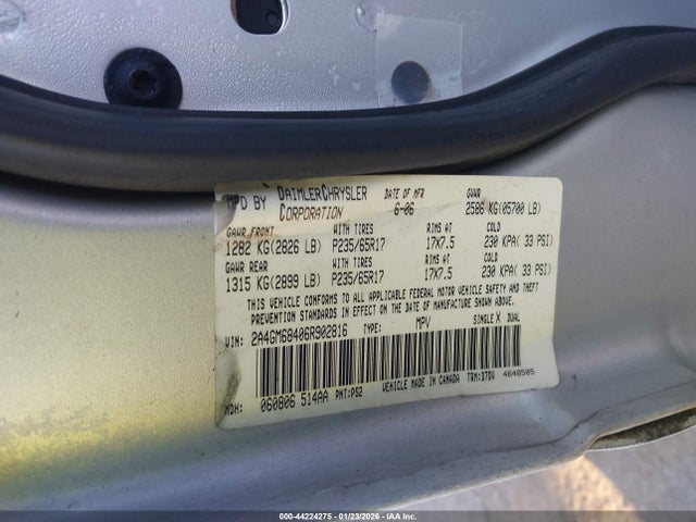 2006 CHRYSLER PACIFICA 2A4GM68406R902816 Photo 8