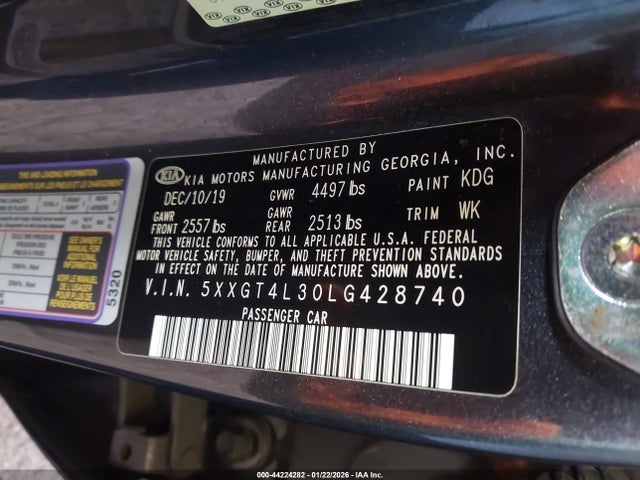 5XXGT4L30LG428740 KIA Optima Se