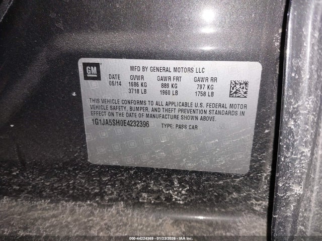 1G1JA5SH0E4232396 Chevrolet Sonic Ls Auto