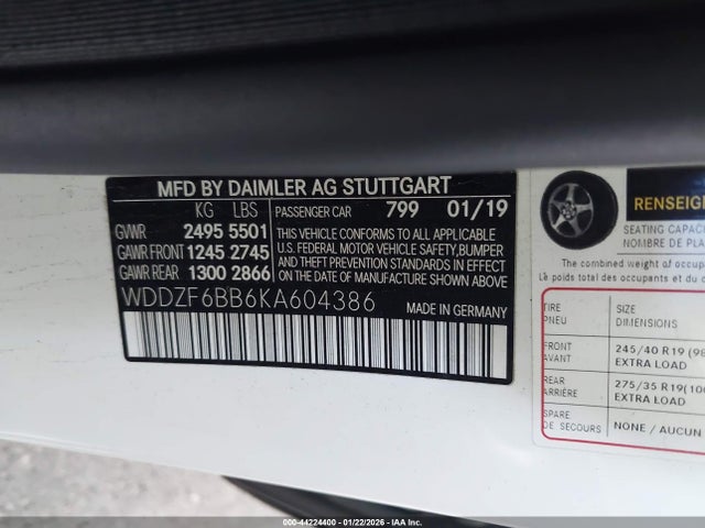 2019 MERCEDES-BENZ AMG E 53 WDDZF6BB6KA604386 Photo 8
